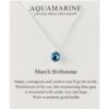 March (Aquamarine) Birthstone Necklace Created with Zircondia® Crystals buy online shopping cheap sale