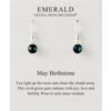 May Birthstone Drop Earrings Created with Emerald Zircondia® Crystals buy online shopping cheap sale