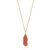 Molten Coral and Amber Sterling Silver Gold Plated Pendant Necklace buy online shopping cheap sale