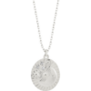 Moon Embossed Silhouette Sterling Silver Medal Necklace buy online shopping cheap sale
