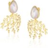 Mother Of Pearl Olive Branch Sterling Silver Earring buy online shopping cheap sale