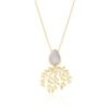 Mother Of Pearl Olive Branch Sterling Silver Necklace buy online shopping cheap sale
