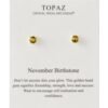 November (Topaz) Birthstone Earrings Created with Zircondia® Crystals buy online shopping cheap sale