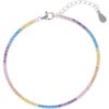 Nude Color Colourful Sterling Silver Tennis Bracelet buy online shopping cheap sale