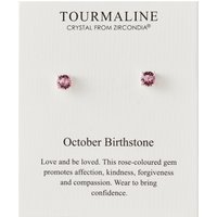 October (Tourmaline) Birthstone Earrings Created with Zircondia® Crystals