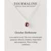 October (Tourmaline) Birthstone Necklace Created with Zircondia® Crystals buy online shopping cheap sale