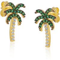 Palm Tree Sterling Silver Stud Earring