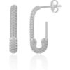 Pave Stud Safety Pin Earring Jewelled Sterling Silver buy online shopping cheap sale