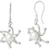 Pearl Sun 2 Way Molten Dripping Sunburst Sterling Silver Drop Earring buy online shopping cheap sale
