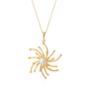 Pearl Sun Molten Dripping Sunburst Sterling Silver Pendant Necklace buy online shopping cheap sale