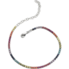 Rainbow Colourful Sterling Silver Tennis Bracelet buy online shopping cheap sale