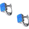 Rectangular High Quality Japanese Opal Sterling Silver Earring buy online shopping cheap sale