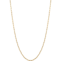 Rectangular Link Chain Sterling Silver Necklace