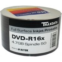 Ritek Traxdata DVD-R 16X 50Pk Boxed Printable