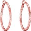 Rose Gold Plated 40mm Diamond Cut Hoop Earrings buy online shopping cheap sale