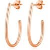 Rose Gold Plated Oval Hoop Earrings buy online shopping cheap sale