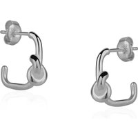 Semi Hoop Knot Sterling Silver Earring