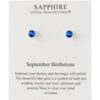 September (Sapphire) Birthstone Earrings Created with Zircondia® Crystals buy online shopping cheap sale