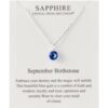 September (Sapphire) Birthstone Necklace Created with Zircondia® Crystals buy online shopping cheap sale