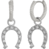Silver Hoop Sterling Silver Horseshoe Equestrian Earring buy online shopping cheap sale