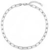 Silver Plated Paperclip Necklace buy online shopping cheap sale