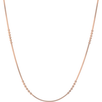 Six Beads Sterling Silver Necklace Chain