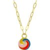 Spiral Enamel Sterling Silver Necklace buy online shopping cheap sale