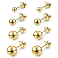 Sterling Silver Ball Sphere Stud Earring