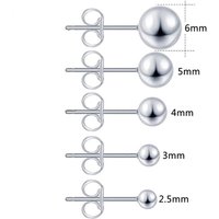 Sterling Silver Ball Stud Earring Set
