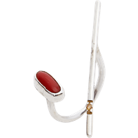 Sterling Silver Bar Circle Natural Stone Ring