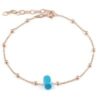 Sterling Silver Beaded Satellite Chain Bracelet With Turquoise Gemstone buy online shopping cheap sale