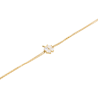 Sterling Silver Clover Bracelet – White