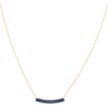 Sterling Silver Concave Bar Necklace - Blue buy online shopping cheap sale