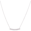Sterling Silver Concave Bar Necklace - White buy online shopping cheap sale