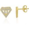 Sterling Silver Diamond Stud Earring buy online shopping cheap sale