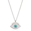 Sterling Silver Evil Eye Eyelash Necklace buy online shopping cheap sale