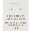 Sterling Silver Friendship Quote Heart Earrings buy online shopping cheap sale