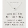 Sterling Silver Friendship Quote Star Necklace buy online shopping cheap sale