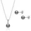 Sterling Silver Grey Shell Pearl Set buy online shopping cheap sale