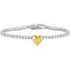 Sterling Silver Heart Tennis Bracelet buy online shopping cheap sale