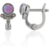 Sterling Silver High Quality Round Purple Opal Earring With Marcasite Jewels buy online shopping cheap sale