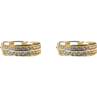 Sterling Silver Hoop Earring With Cubic Zirconia