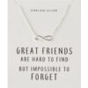 Sterling Silver Infinity Friendship Quote Necklace buy online shopping cheap sale