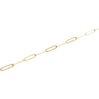 Sterling Silver Large Rectangular Chain Necklace