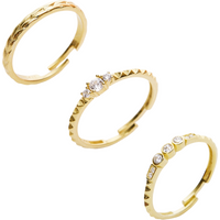 Sterling Silver Multi Gem Ring Stacking Set 2
