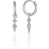 Sterling Silver Pave Spike Rhombus Drop Earring buy online shopping cheap sale