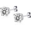 Sterling Silver Round Earrings Created with Zircondia® Crystals buy online shopping cheap sale