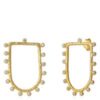 Sterling Silver Shield Crown Natural Textured Molten Earring buy online shopping cheap sale