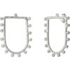 Sterling Silver Shield Crown Natural Textured Molten Earring buy online shopping cheap sale