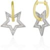Sterling Silver Star Hoop Earring buy online shopping cheap sale